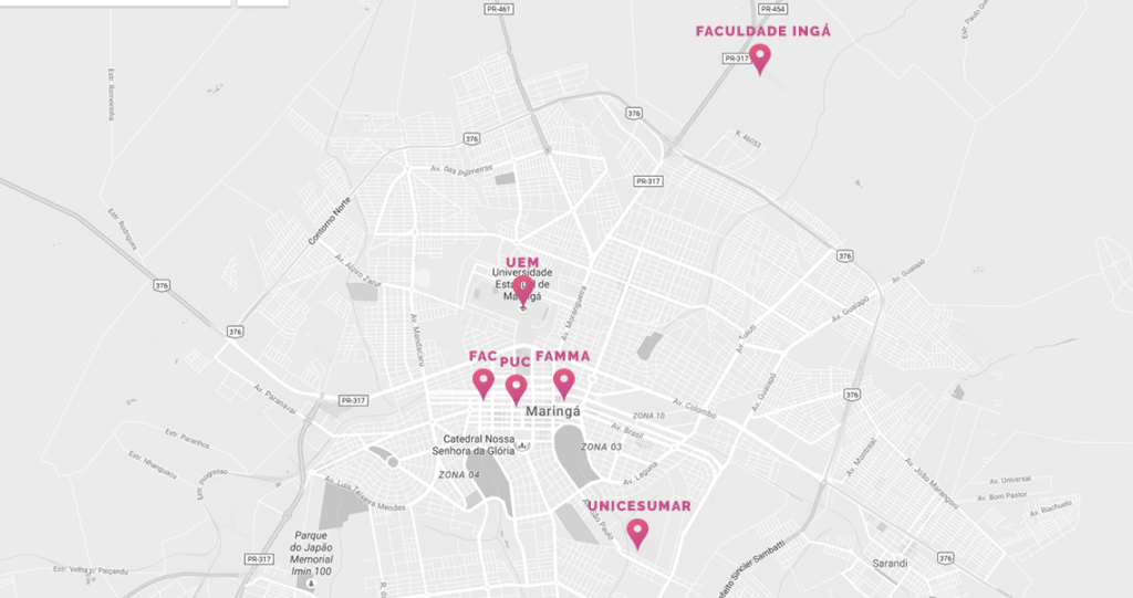 Mapa — O Butiquim na Praça Manoel Ribas, 255, Maringá